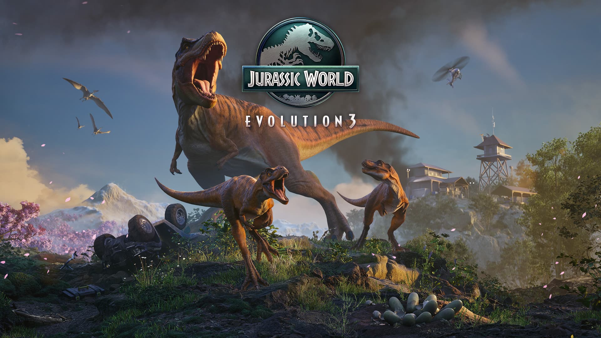 JW3 logo and dinosaurs