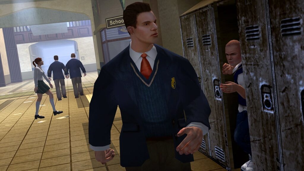 Bully hiding in locker