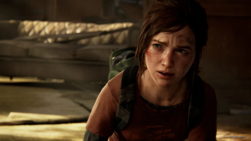 Close up of Ellie from The Last Of Us