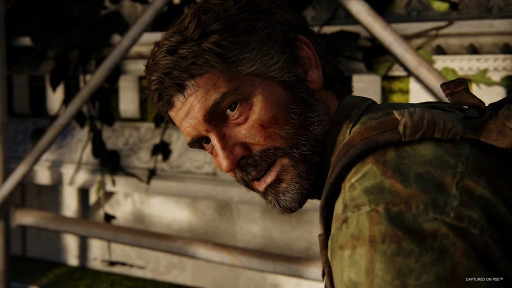 Close up of Joel from The Last Of Us