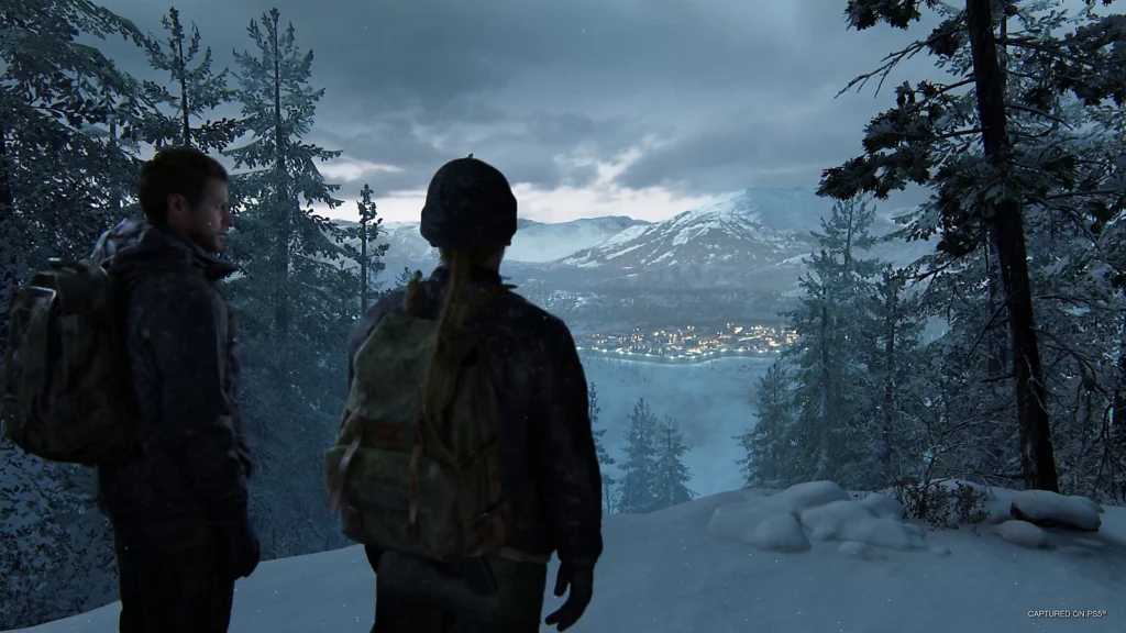 Last Of Us Part II snowy landscape scene