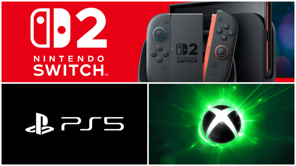 Nintendo, xbox and playstation logos