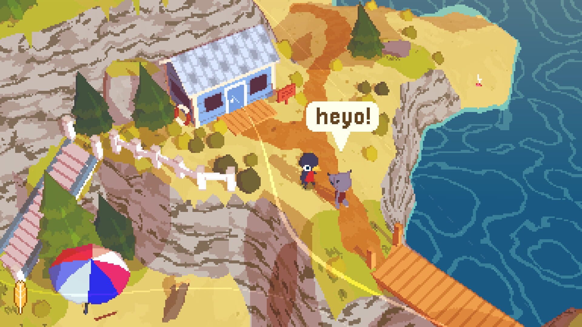 A Short Hike — story characters and island inhabitants at Hawk Peak Provincial Park