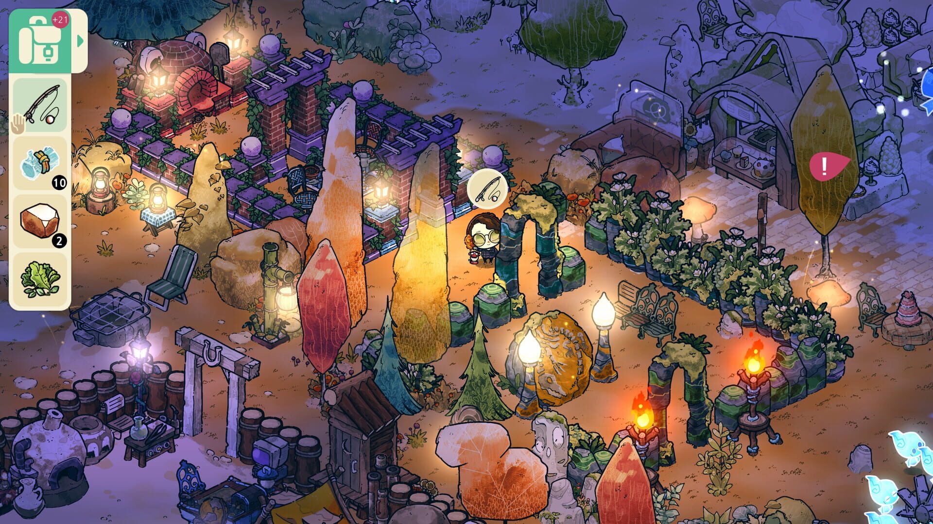 Cozy Grove Switch 2 — bear spirit character and dialogue