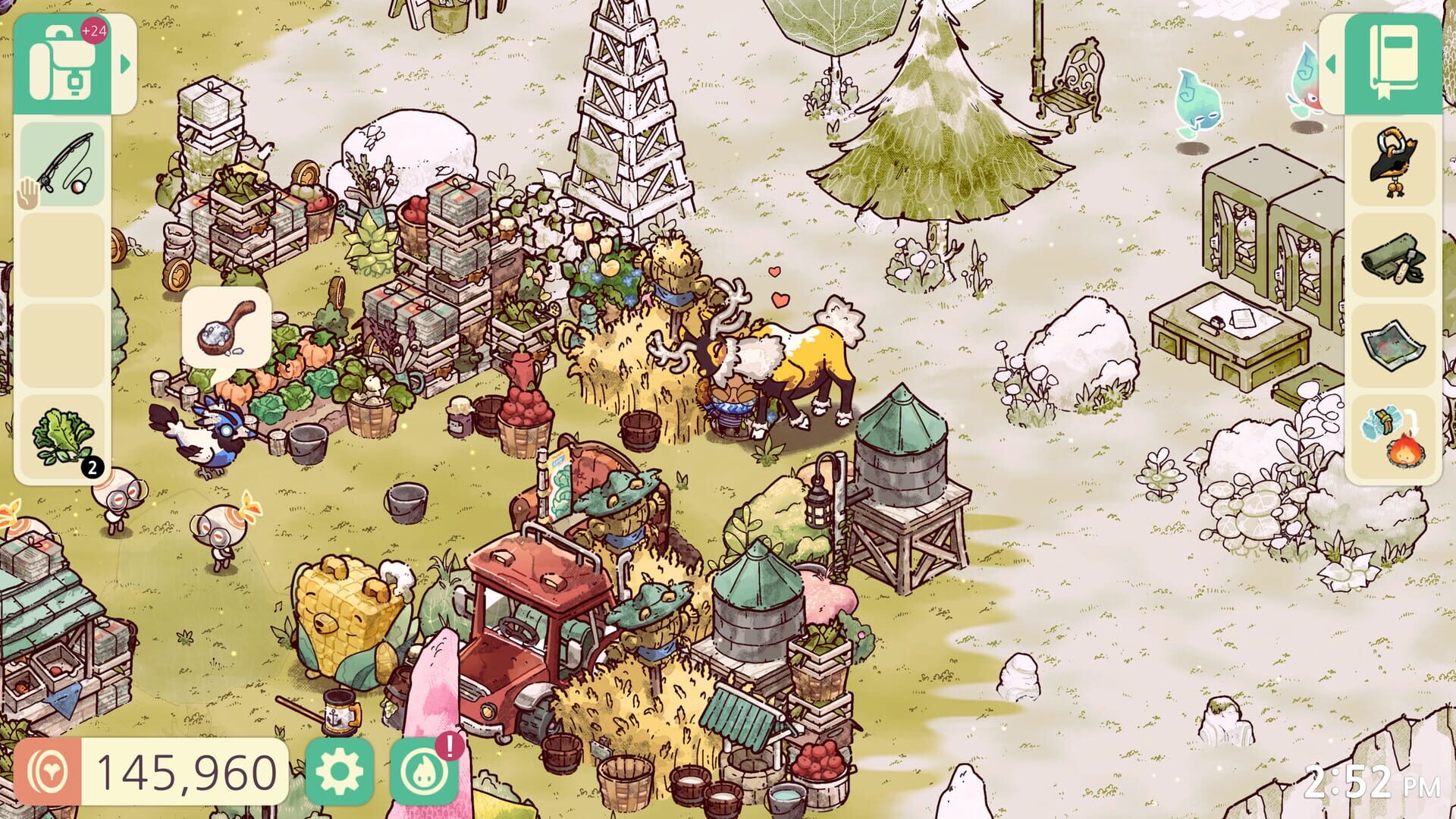 Cozy Grove Switch 2 Edition official art — haunted island at dusk