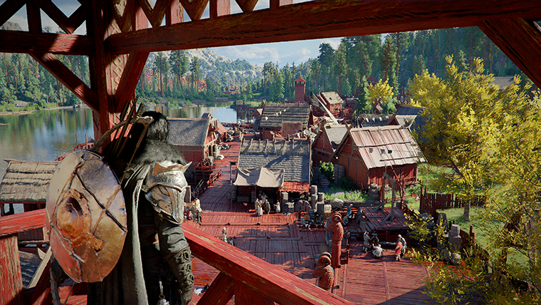 Crimson Desert open world settlement on Pywel