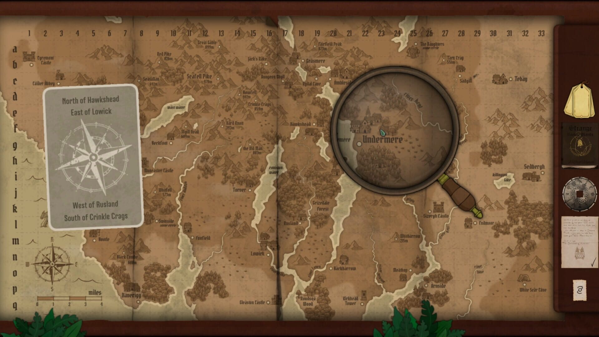 Strange Horticulture — Victorian herbalist shop and annotated Undermere map