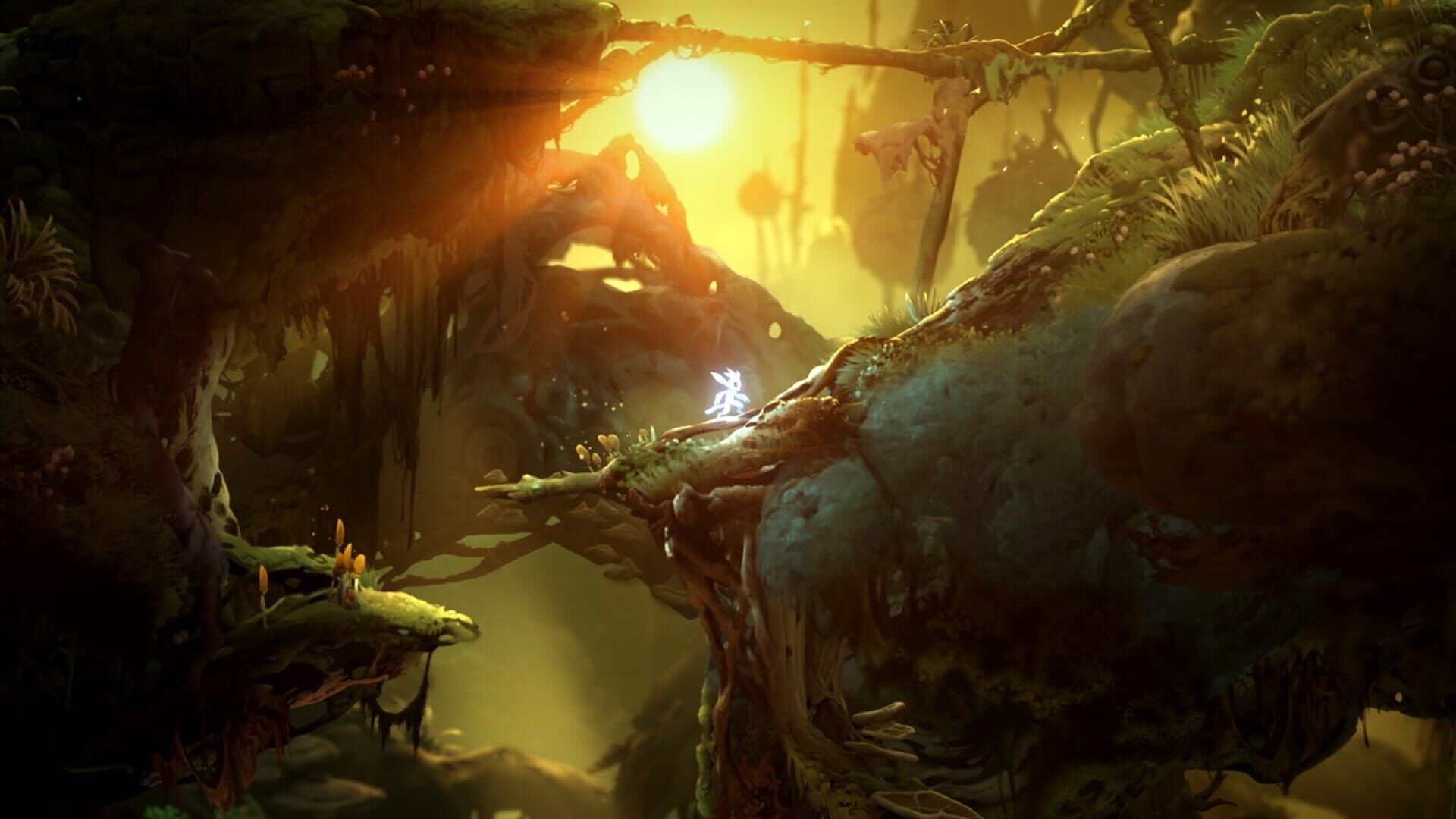 Ori and the Will of the Wisps combat and movement systems in Niwen Metroidvania world